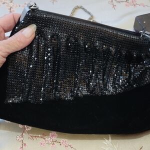 HONG KONG Vintage Black Sequin Evening Bag